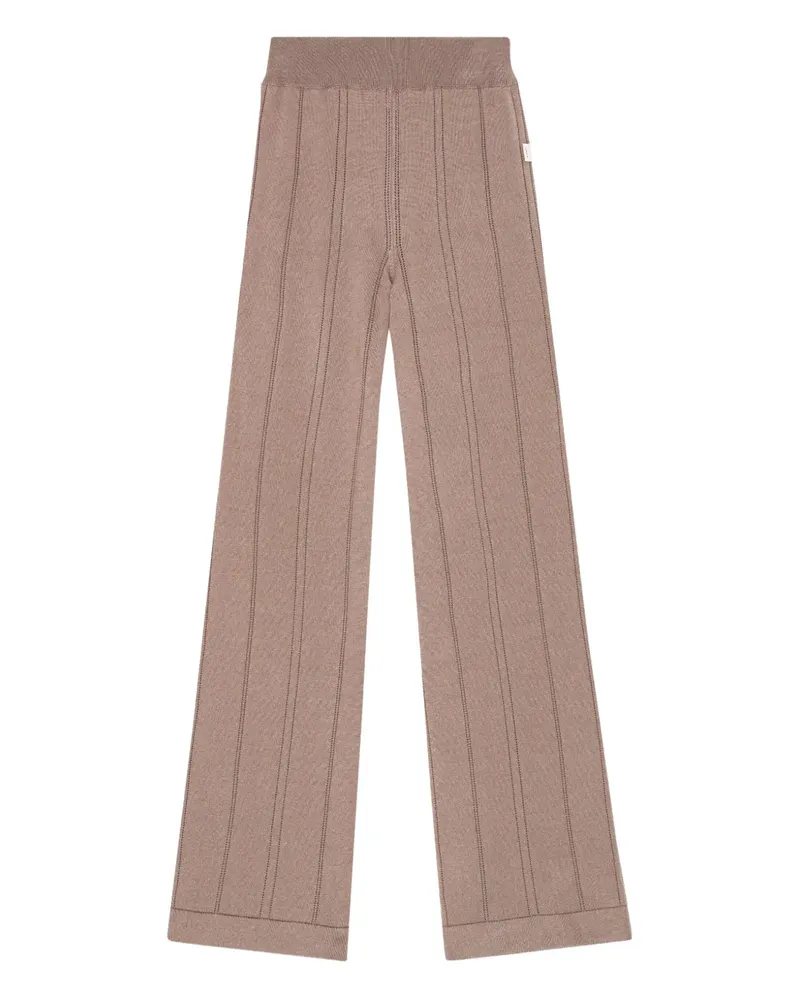 REMAIN Gerippte Strickhose - Braun Braun