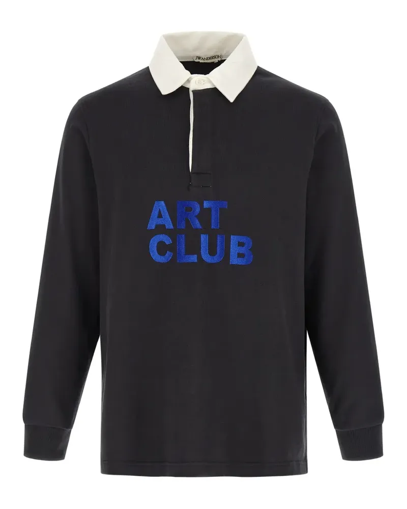 J.W.Anderson Art Club embroidery polo-shirt - Schwarz Schwarz