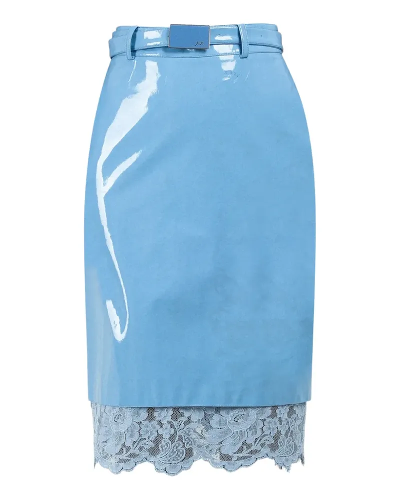 Rowen Rose lace belt midi skirt - Blau Blau