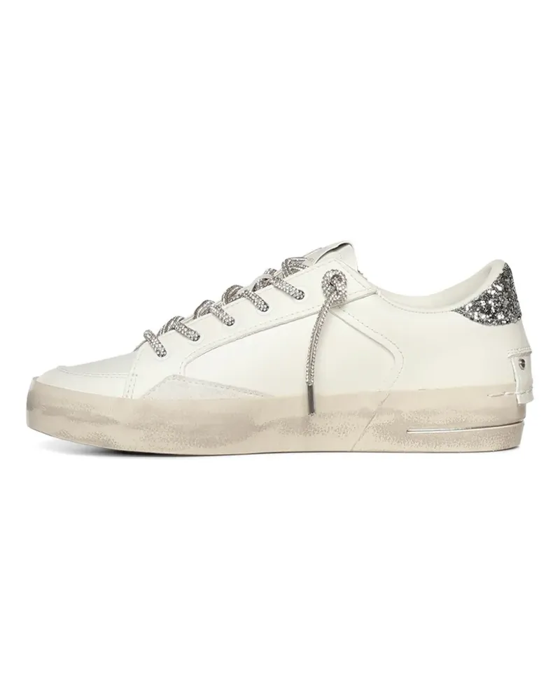 Crime Sk8 Deluxe glitter-detail leather sneakers - Weiß Weiß