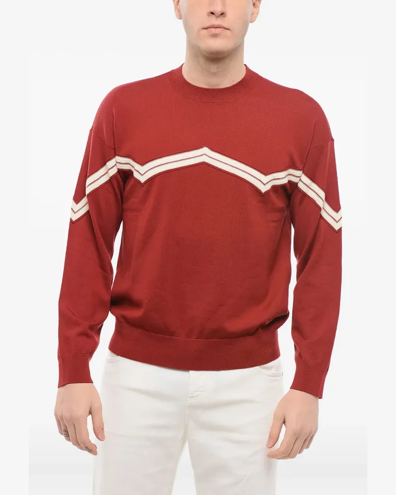 Giorgio Armani Pullover mit Stickerei - Rot Rot