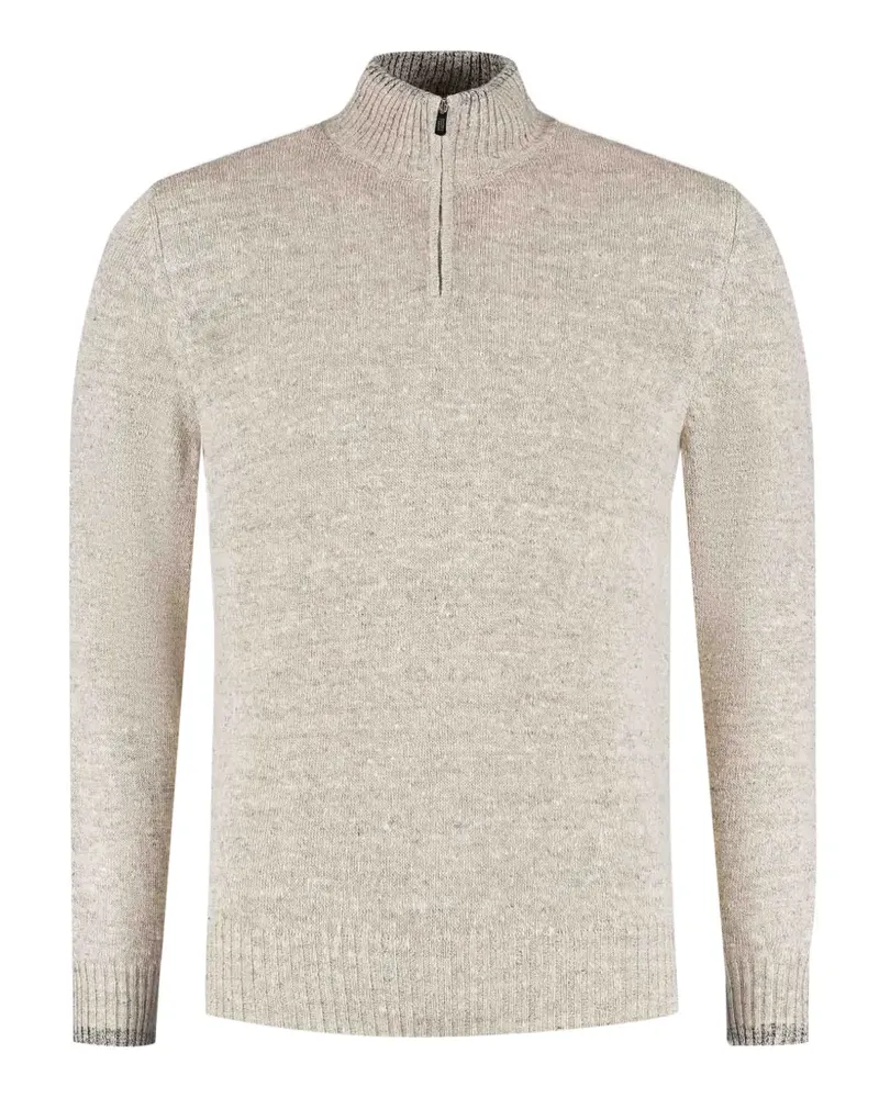 Fedeli zip-neck sweater - Nude Nude