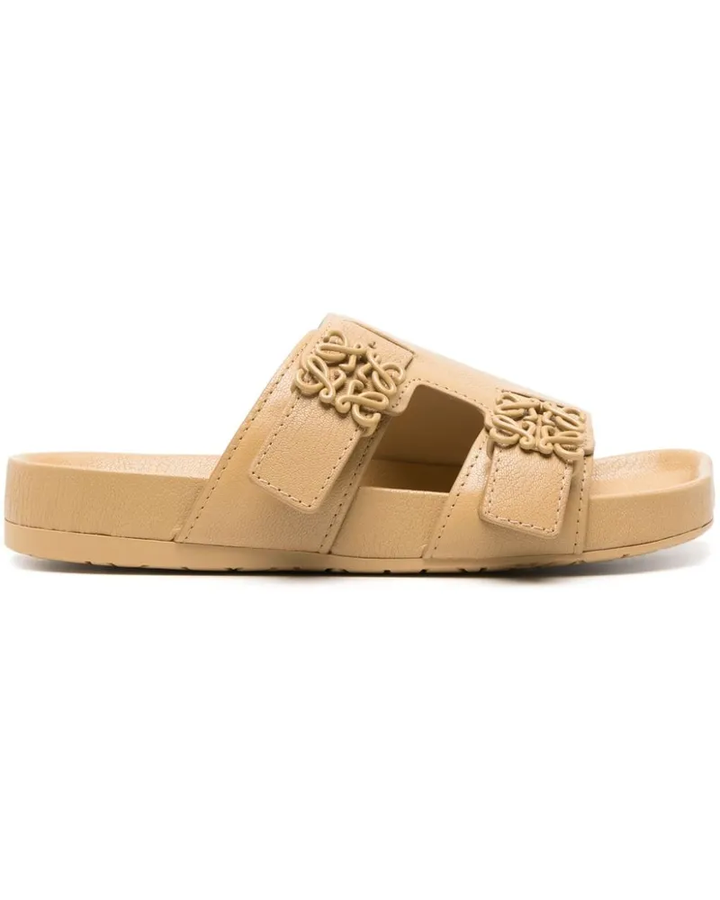 Loewe Pantoletten mit Anagram-Schnalle - Nude Nude