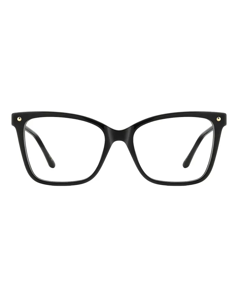 Carolina Herrera New York Eckige Brille mit Perlen - Schwarz Schwarz
