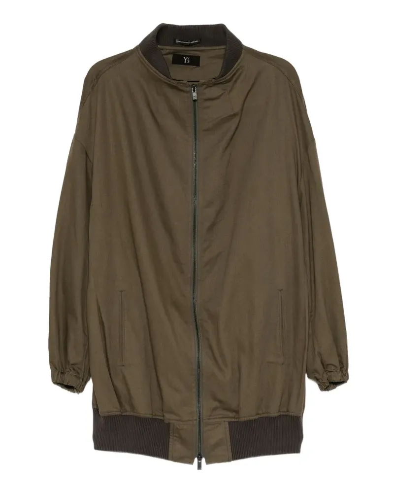 Yohji Yamamoto Lange Jacke mit Reißverschluss - Grün Grün