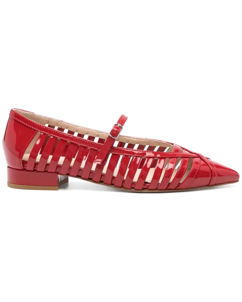 Anna F. Ballerinas mit Cut-Out - Rot Rot