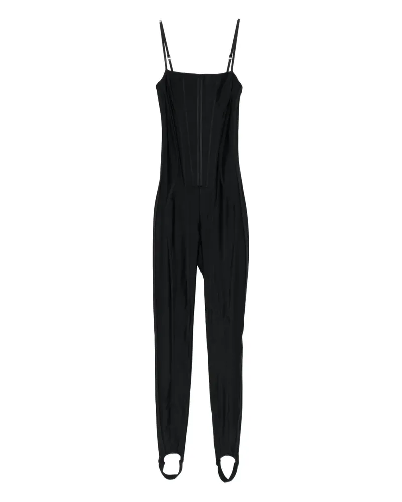 Thierry Mugler panelled jumpsuit - Schwarz Schwarz