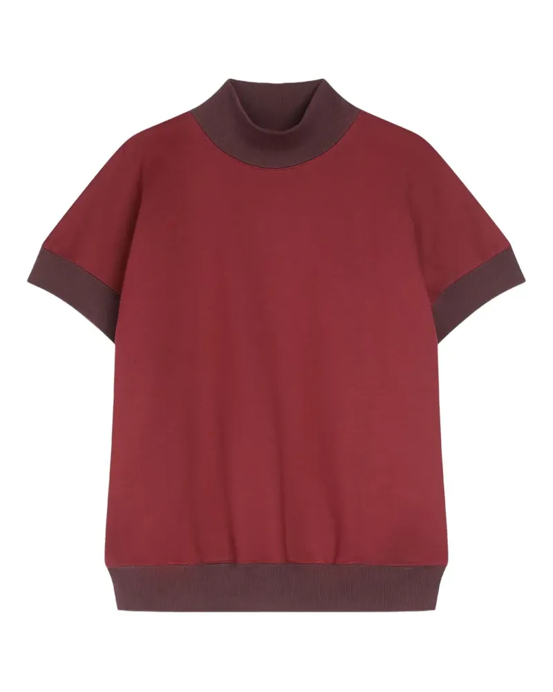 Dries van Noten Kurzärmeliges Sweatshirt mit Rollkragen - Rot Rot