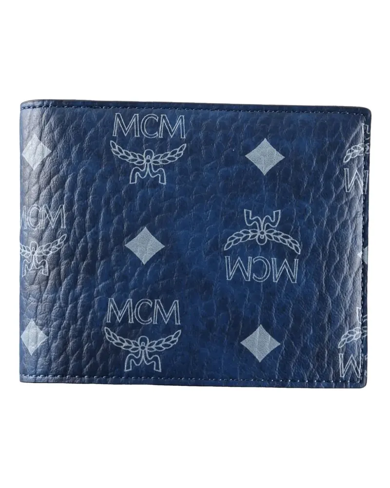 MCM Aren Bifold monogram wallet - Blau Blau