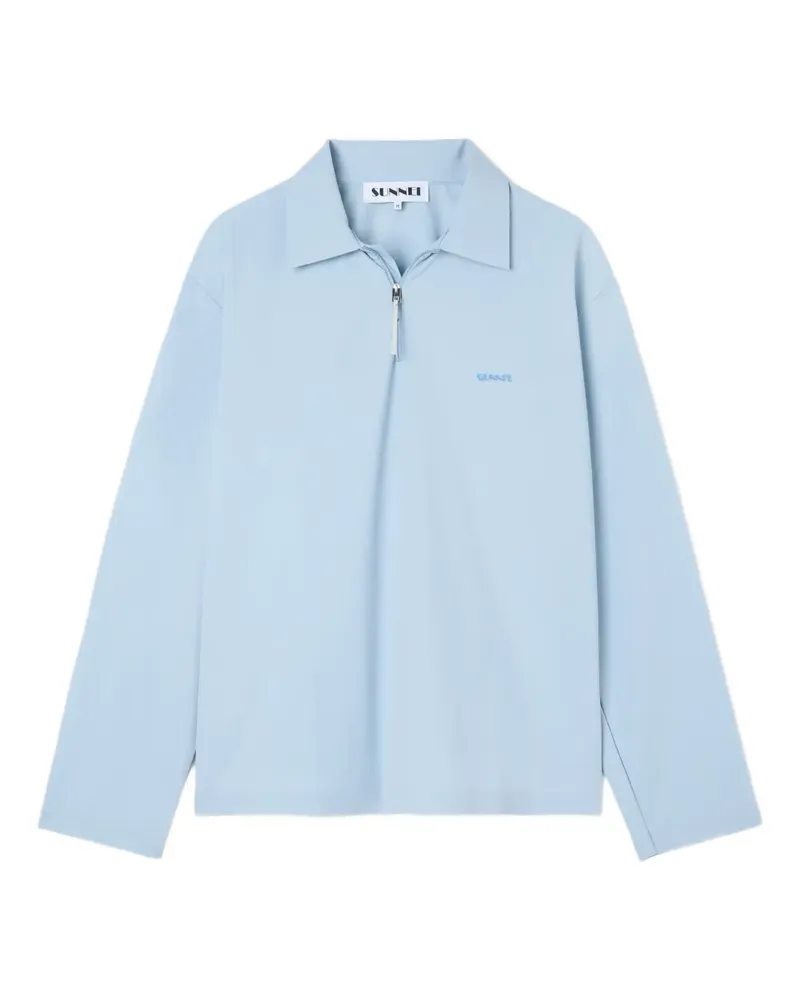 SUNNEI zip long-sleeve polo shirt - Blau Blau
