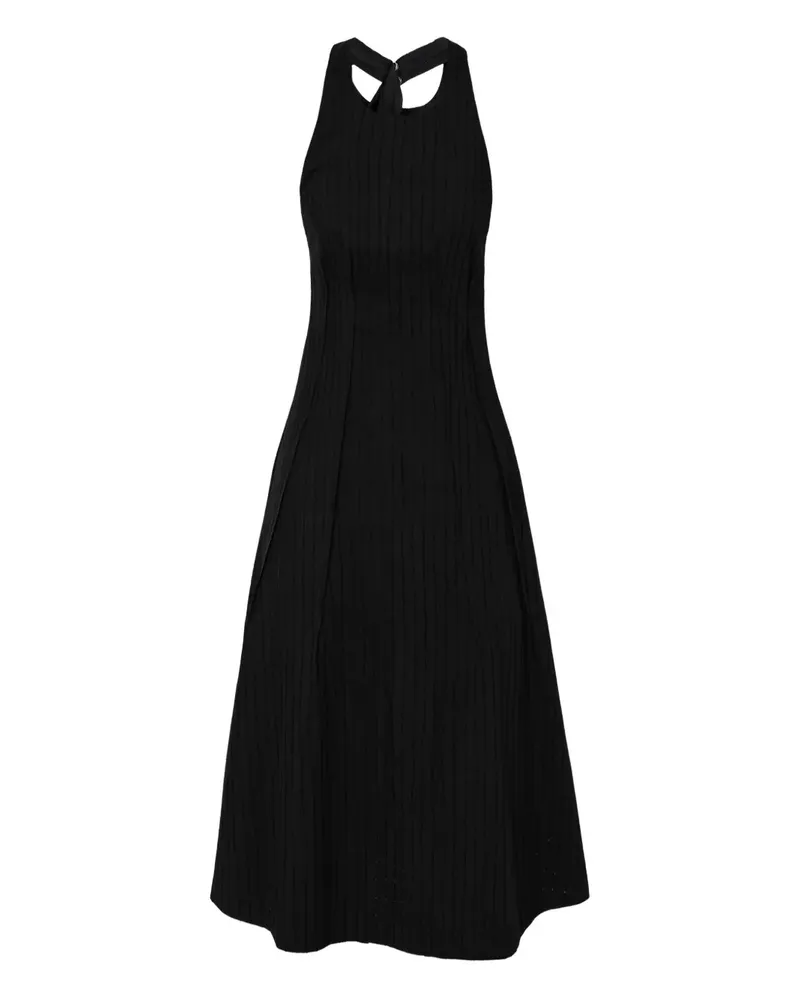 RXQUETTE Neckholder-Kleid mit Falten - Schwarz Schwarz