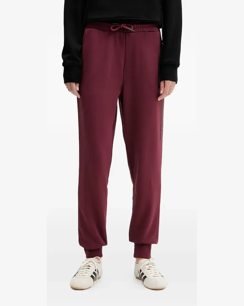 Karl Lagerfeld logo-print drawstring track pants - Rot Rot