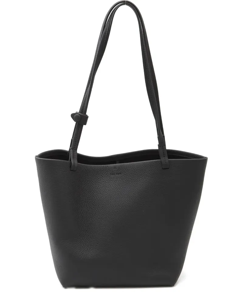 The Row medium Park leather tote bag - Schwarz Schwarz
