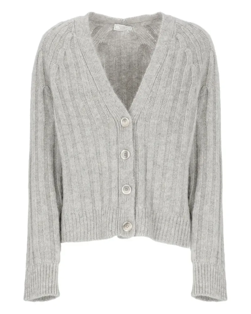 Peserico button ribbed cardigan - Grau Grau