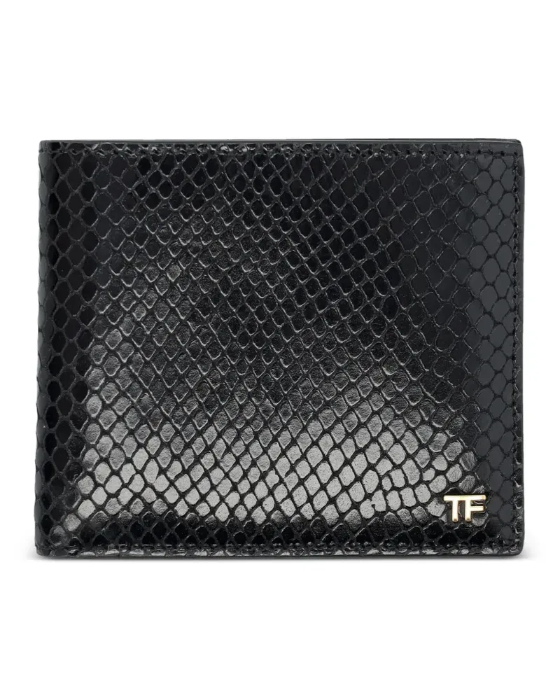 Tom Ford Portemonnaie mit Phyton-Print - Schwarz Schwarz