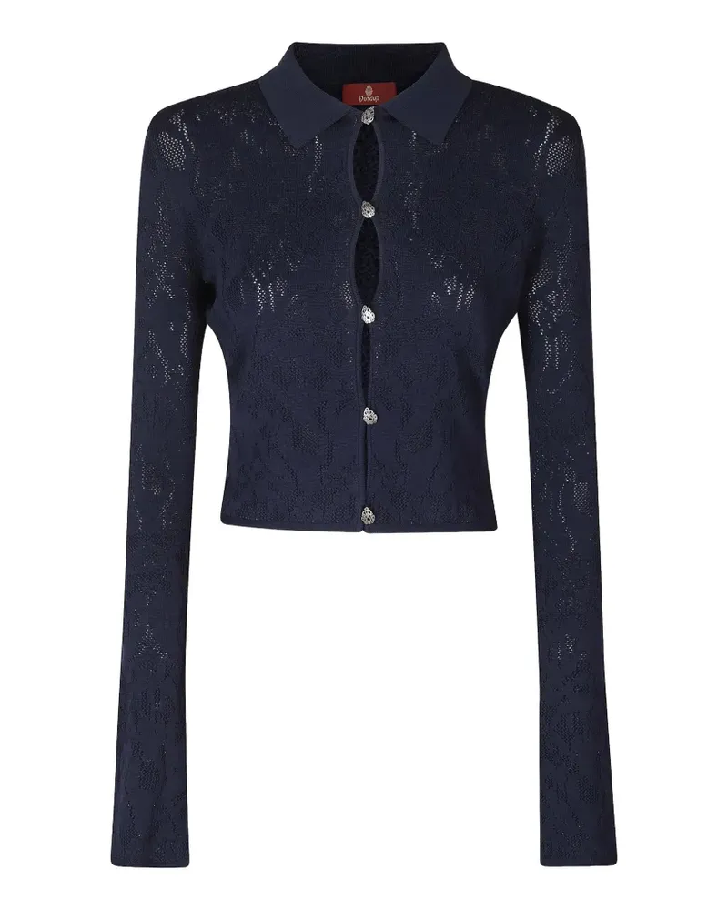 Dondup Geknöpfter Cardigan mit Spitze - Blau Blau