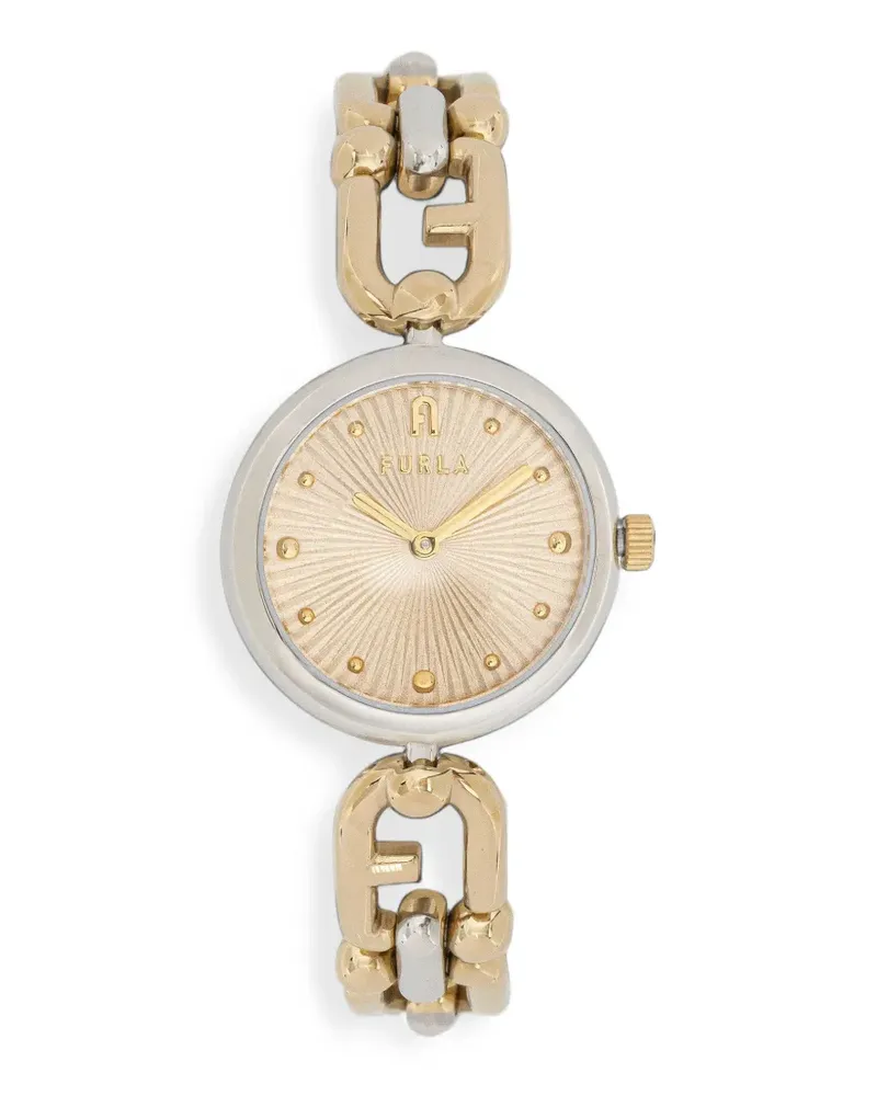 Furla logo-appliqué 26mm watch - Gold Gold