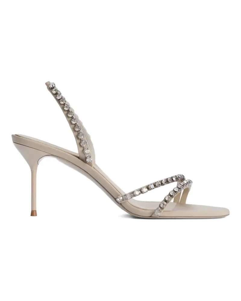 Paris Texas Lidia Sandalen mit Diamantriemen - Nude Nude