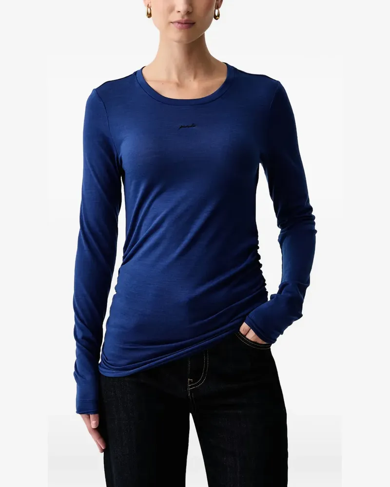 Pinko logo-embroidered T-shirt - Blau Blau