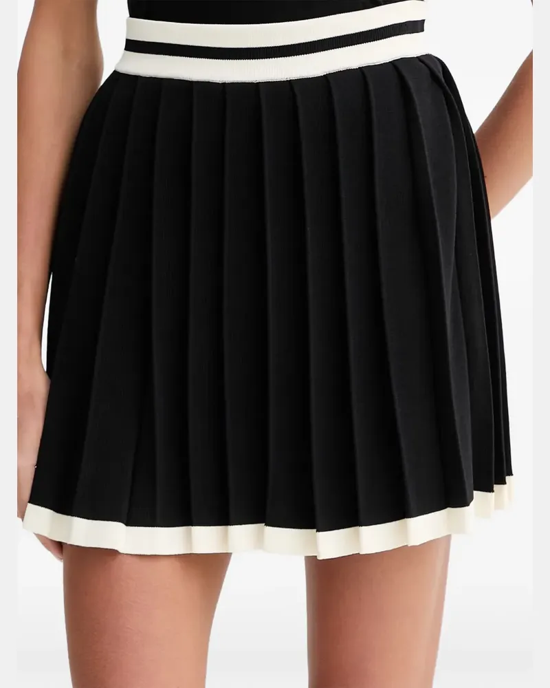 Guess logo-waistband pleated mini skirt - Schwarz Schwarz