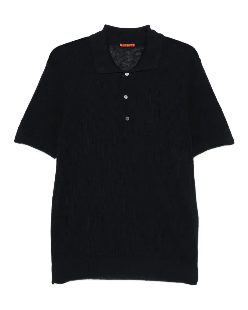 BARENA button knitted polo shirt - Schwarz Schwarz