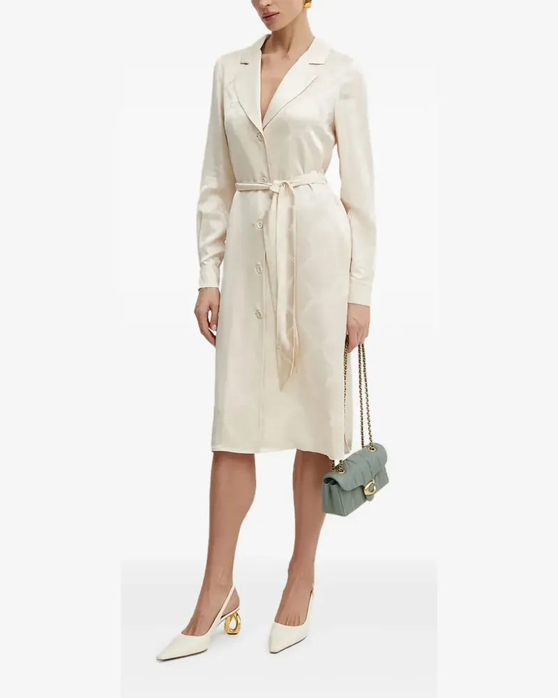 Twin-Set Kleid mit Ketten-Print und Gürtel - Nude Nude