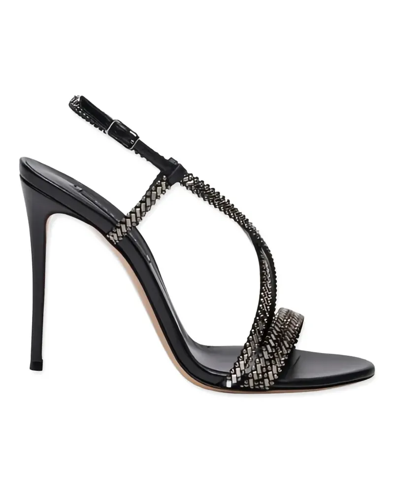 Casadei Josephine crystal-embellished sandals - Schwarz Schwarz