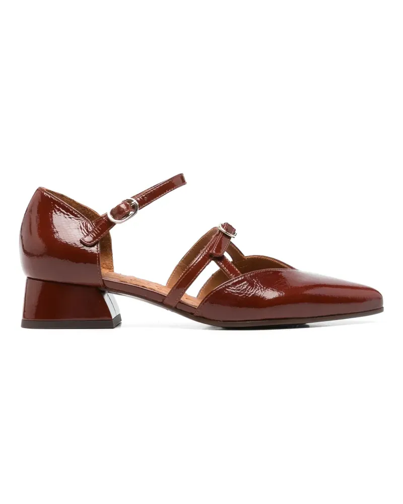 Chie Mihara buckle-fastening pointed-toe loafers - Braun Braun