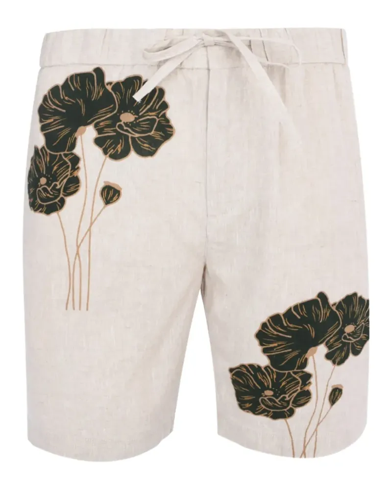 Frescobol Carioca Felipe floral-print shorts - Nude Nude