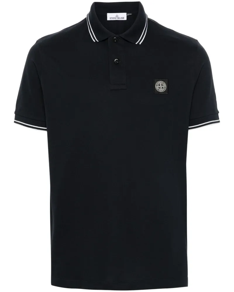 Stone Island Poloshirt mit Kompass - Blau Blau