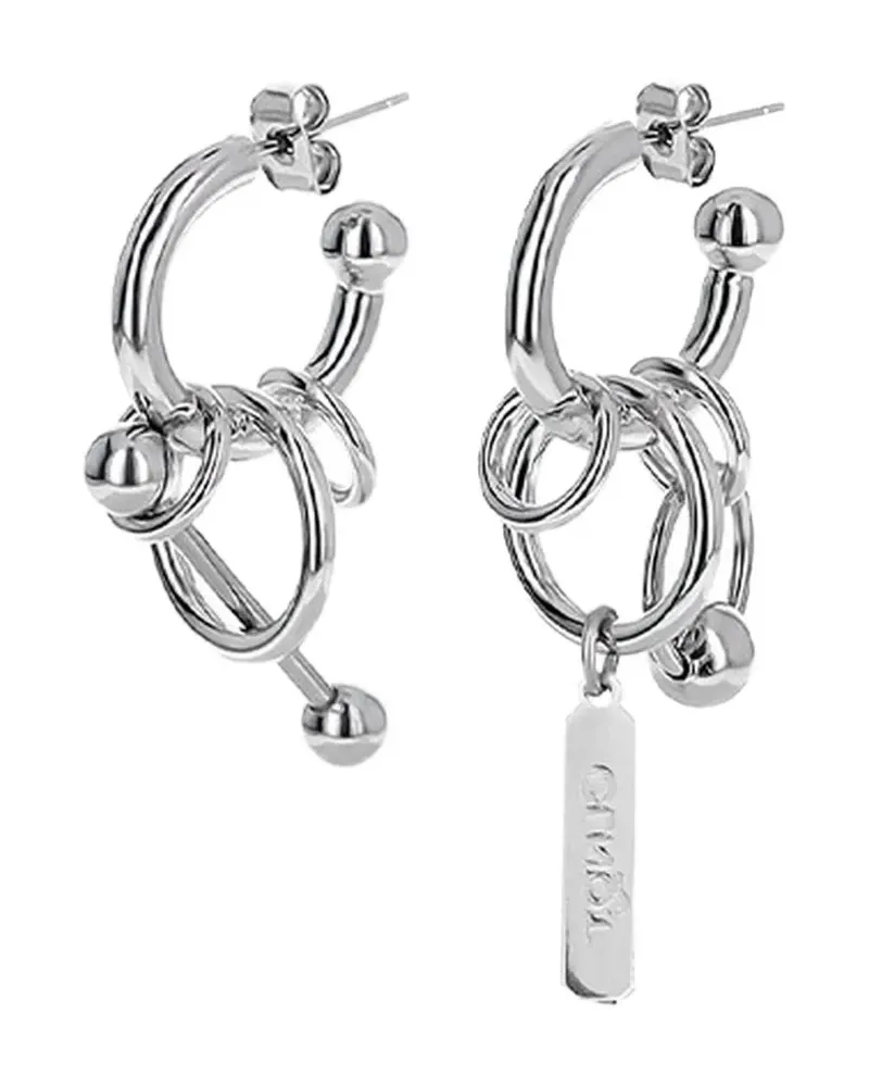 Justine Clenquet Joyce circle earrings - Silber Silber