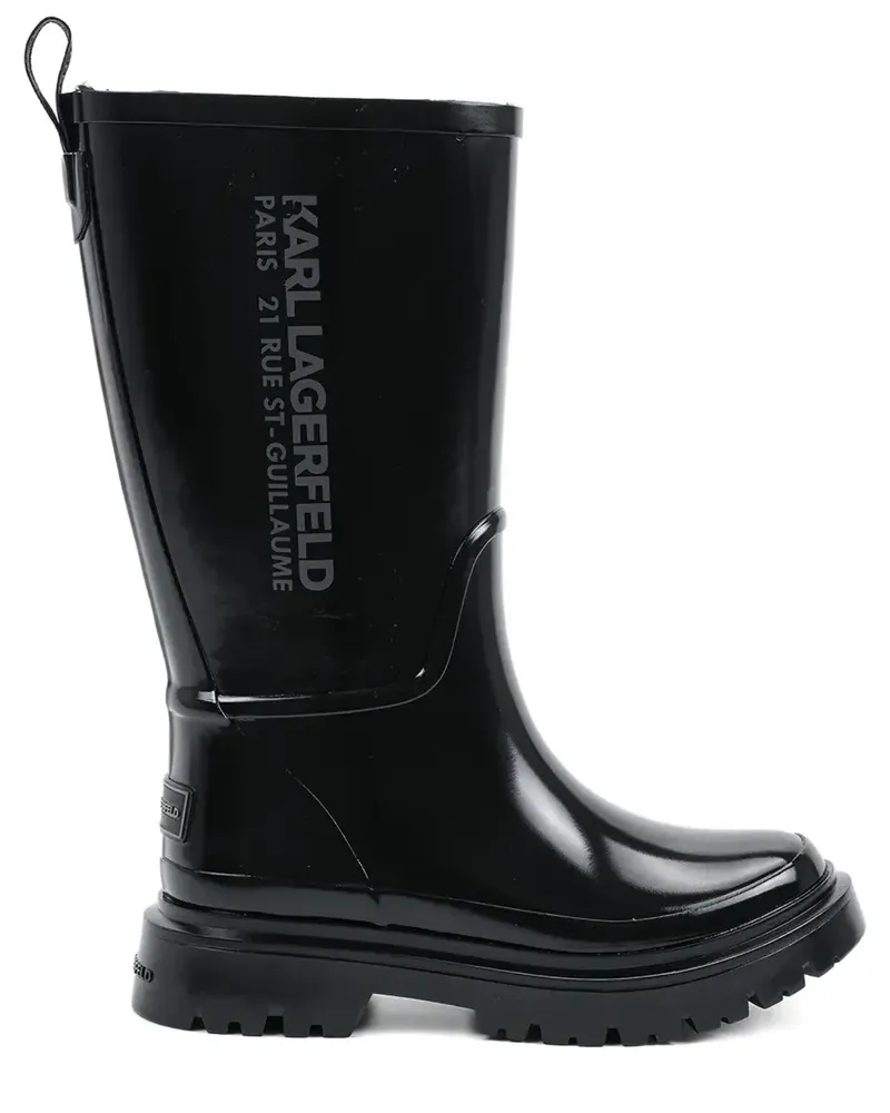 Karl Lagerfeld K/Torrents Regenstiefel - Schwarz Schwarz