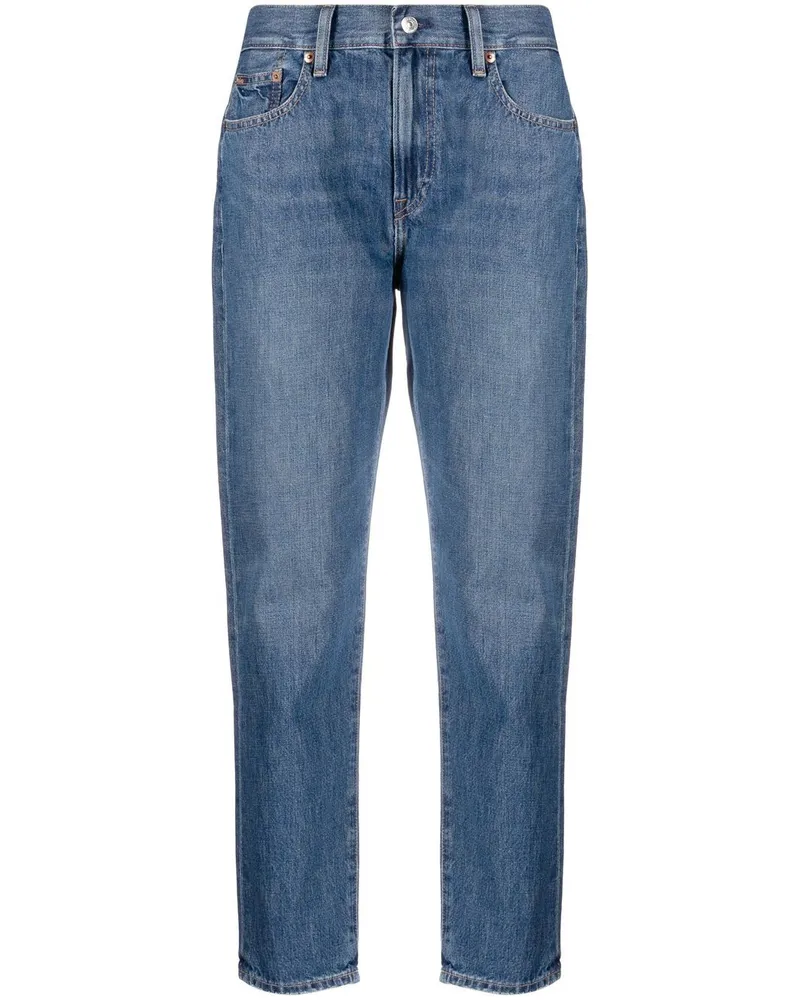 Ralph Lauren Boyfriend-Jeans mit hohem Bund Blau