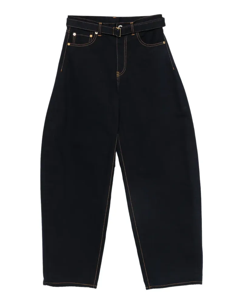 Sacai Jeans mit Kontrastnähten - Blau Blau