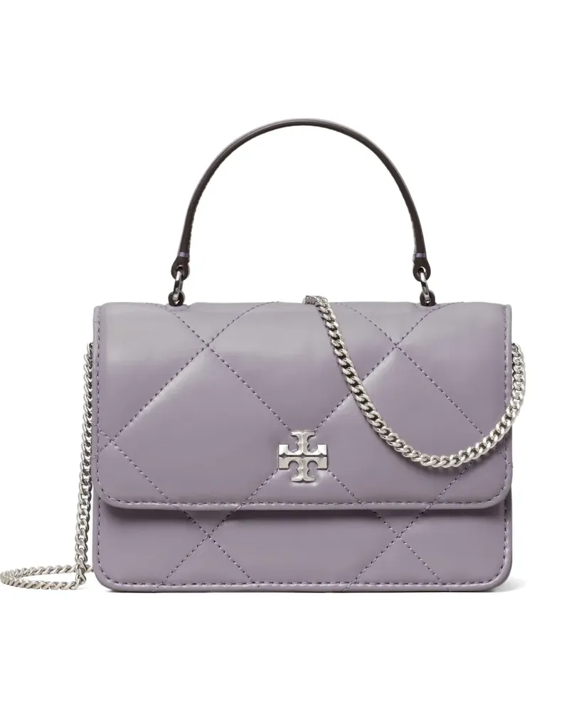 Tory Burch Kira diamond quilt mini top handle chain wallet - Violett Violett