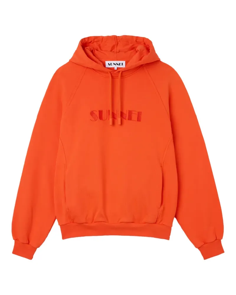 SUNNEI Hoodie mit Logo-Text - Orange Orange