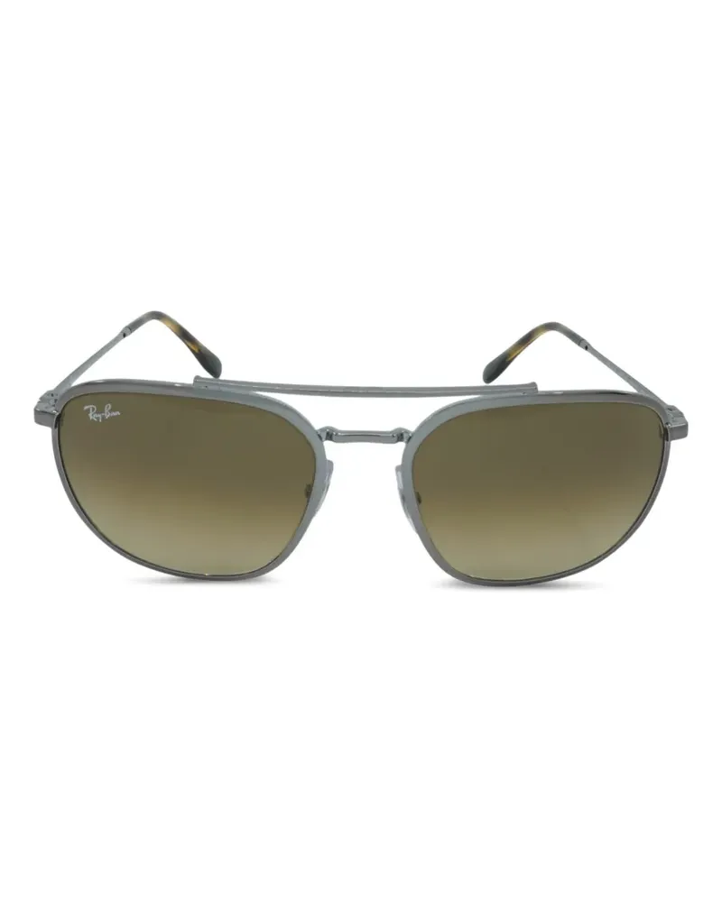Ray Ban Eckige Sonnenbrille mit Doppelsteg - Grau Grau