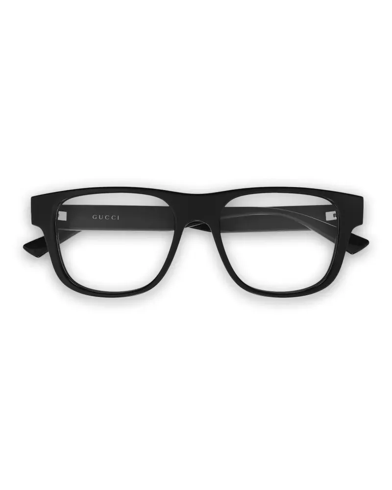 Gucci Brille mit eckigem Gestell - Schwarz Schwarz