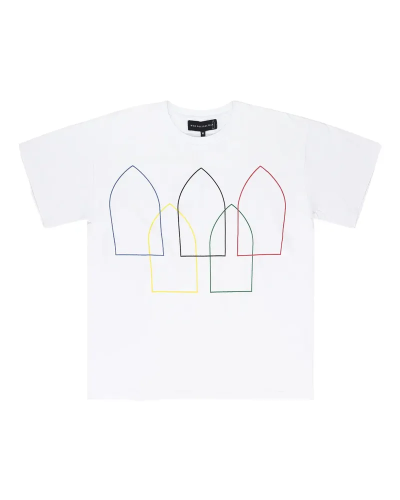 WHO DECIDES WAR Interwoven Windows T-Shirt - Weiß Weiß