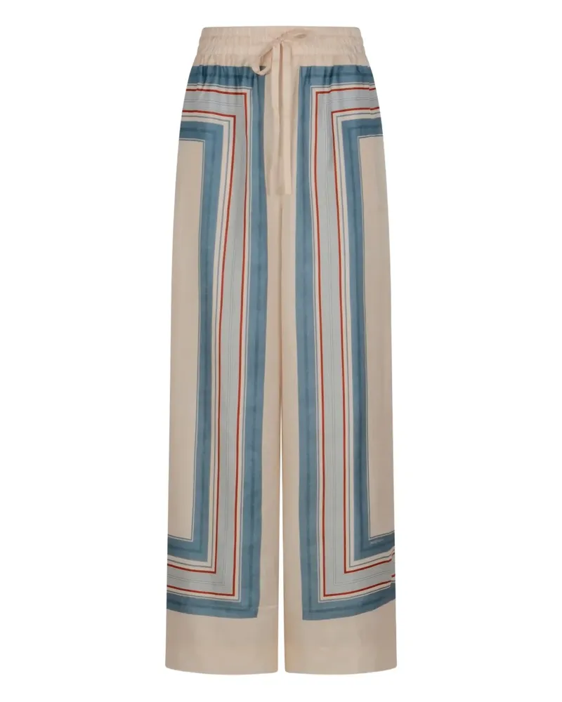 Zimmermann Gestreifte Hose mit Kordelzug - Nude Nude