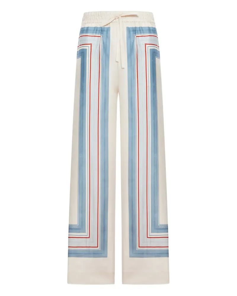 Zimmermann Gestreifte Hose mit Kordelzug - Nude Nude