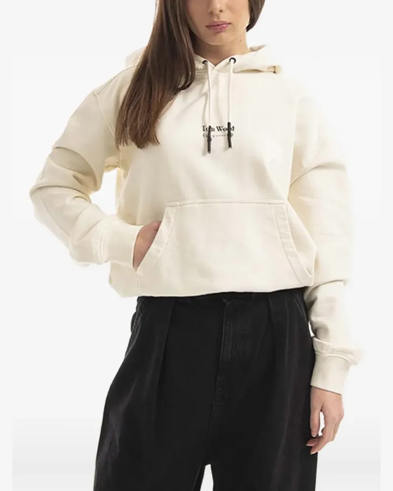 Tom Wood Hoodie mit Logo-Print - Nude Nude