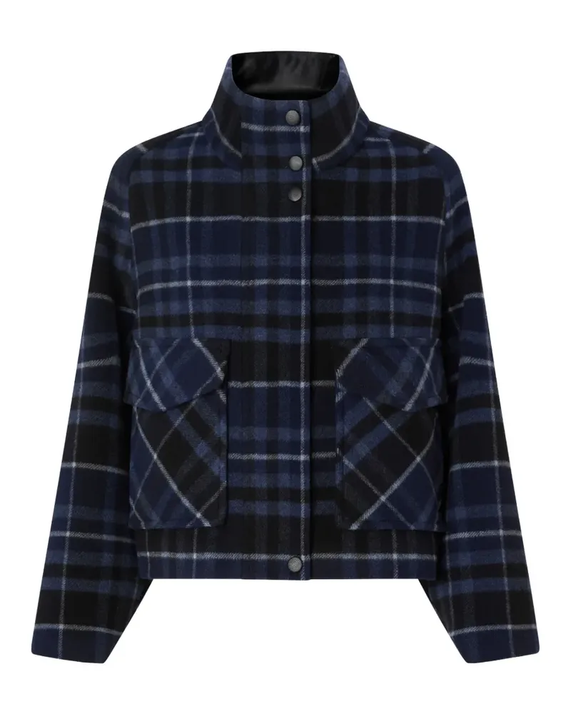 Pinko Mantel mit Check - Blau Blau
