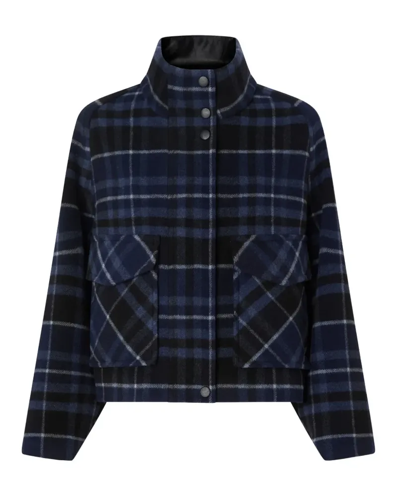 Pinko Mantel mit Check - Blau Blau
