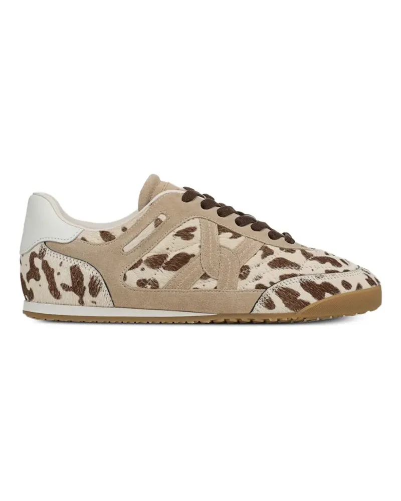Veronica Beard Natalia animal-print sneakers - Nude Nude