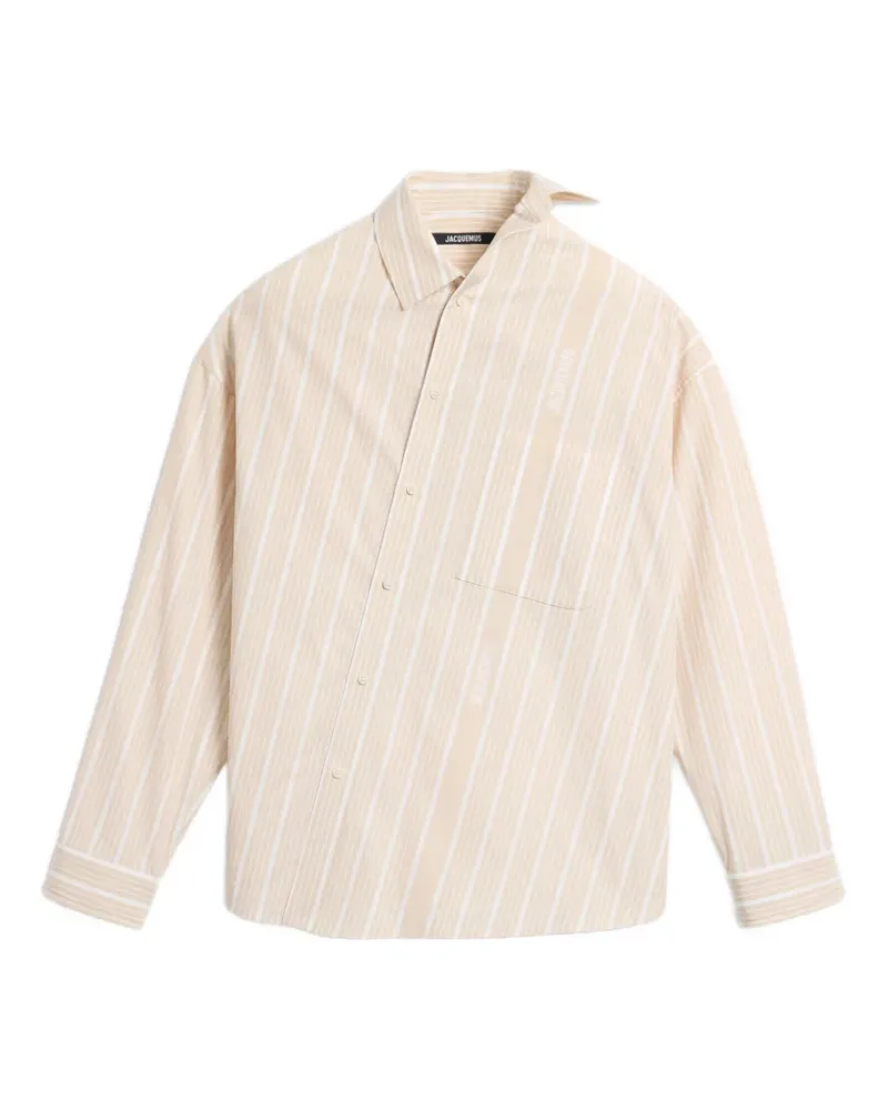 Jacquemus Gestreiftes T-Shirt - Nude Nude