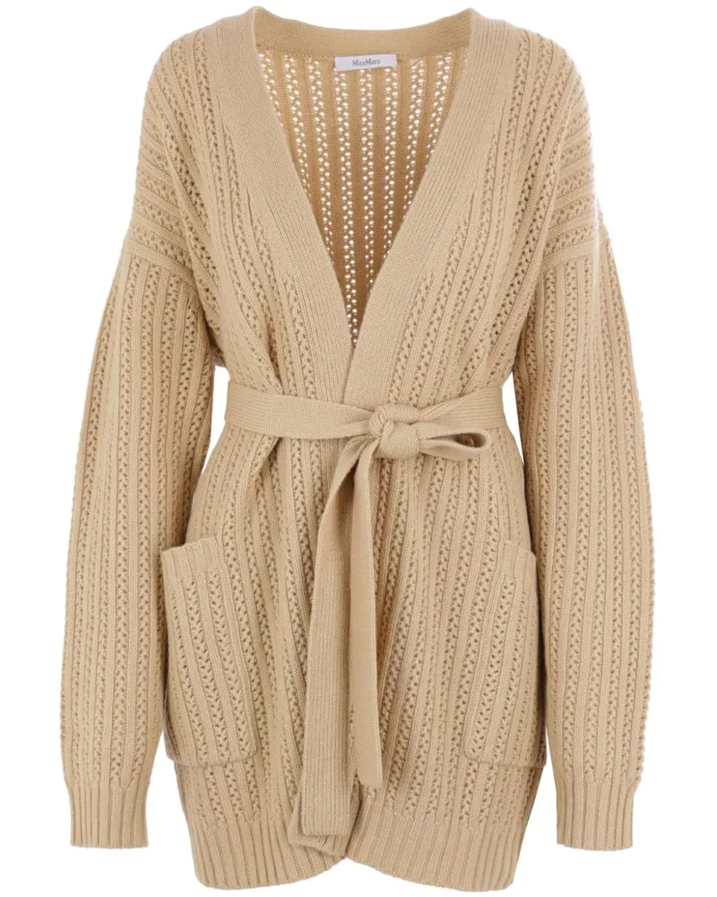 Max Mara Offener Balzac Cardigan - Nude Nude
