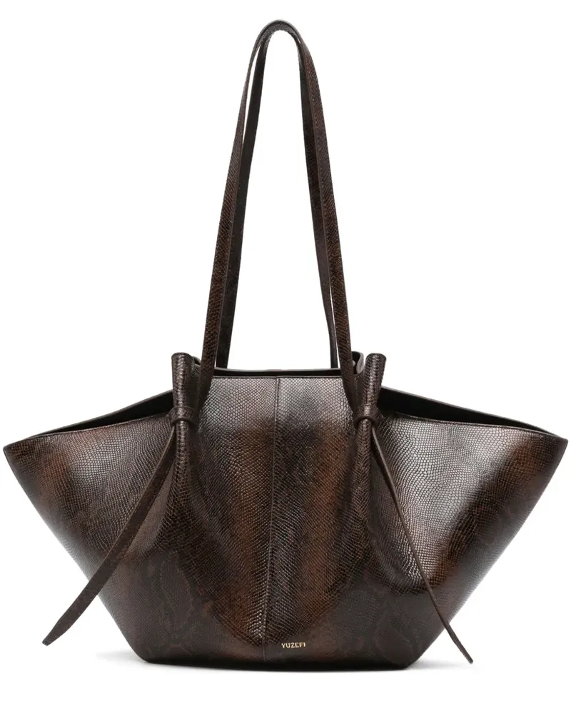 YUZEFI Große Mochi Handtasche - Braun Braun