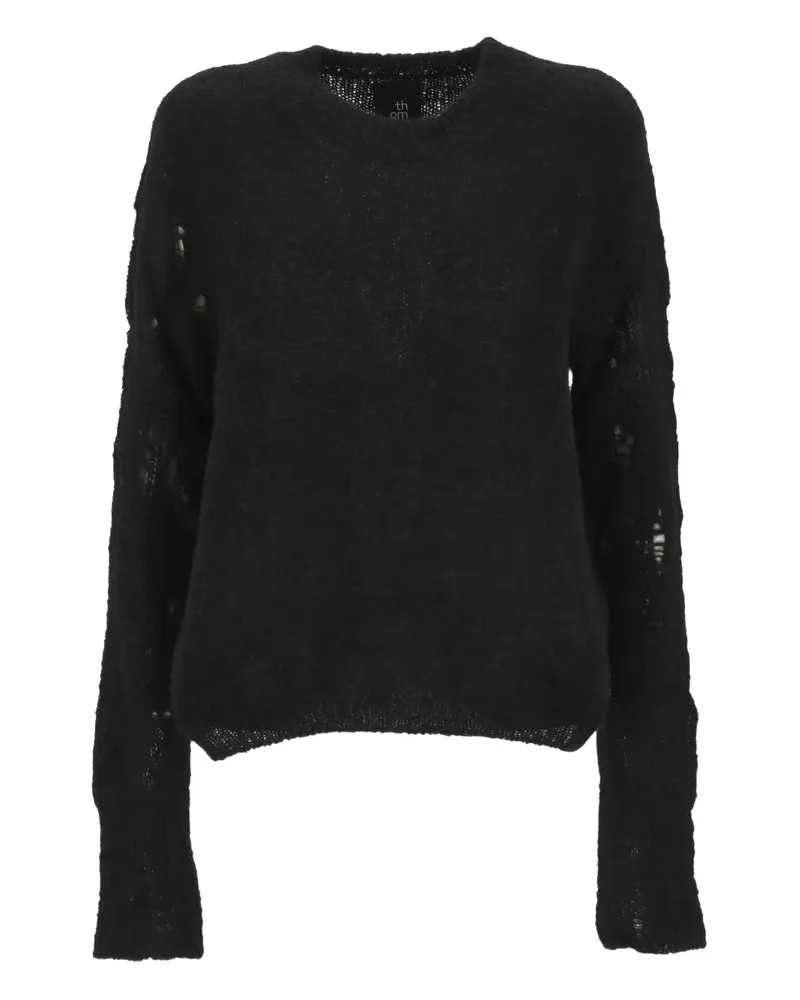 THOM KROM distressed-finish sweater - Schwarz Schwarz