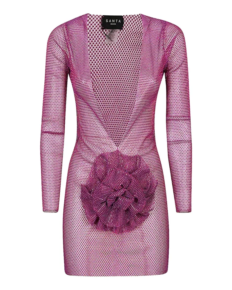 SANTA Brands flower-applique mini dress - Rosa Rosa